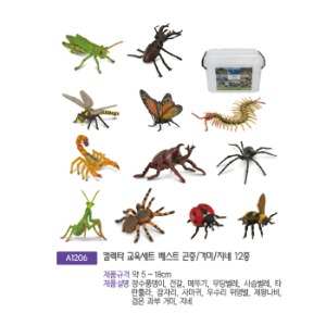 A1206 컬렉타교육세트베스트곤충/거미/지네12종